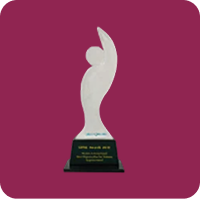 Trophy on a pink background