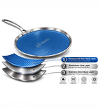 Healux 31 cm Triply SteelGrid Ceramic Dosa Tawa