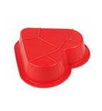 Red plastic mold on a white background