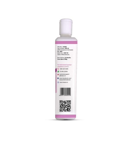 Bottle with a label and QR code on a white background