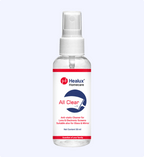 Healux Homecare All Clear spray bottle on a white background