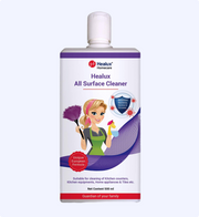 Healux All Surface Cleaner bottle with a cleaning-themed label on a white background