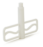 White ceramic vase with a unique design on a white background