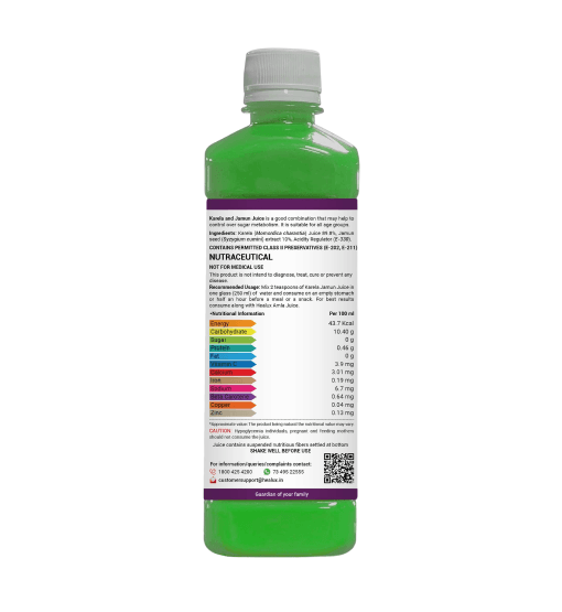 Green bottle with label on a white background
