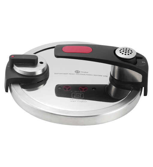 Pressure cooker with a white background