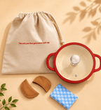 Healux red sauce pot — product view 1