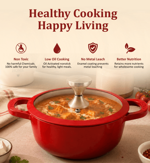 Healux red sauce pot — product view 5