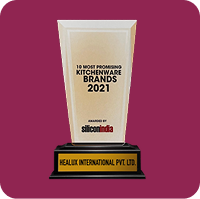 Trophy with a tube of skincare product on a red background