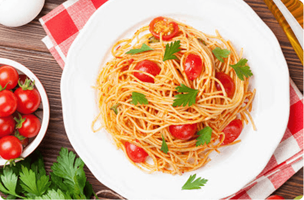Spaghetti with Tomato Herb Sauce