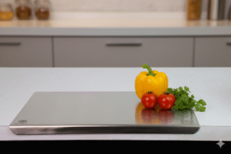 Healux Stainless Steel 304 Chopping Board – Counter Top | 41cm x 31.5cm| 10 Years Warranty | Non Slip | Rust Proof | For Cutting Vegetables, Fruits, Meat, Fish